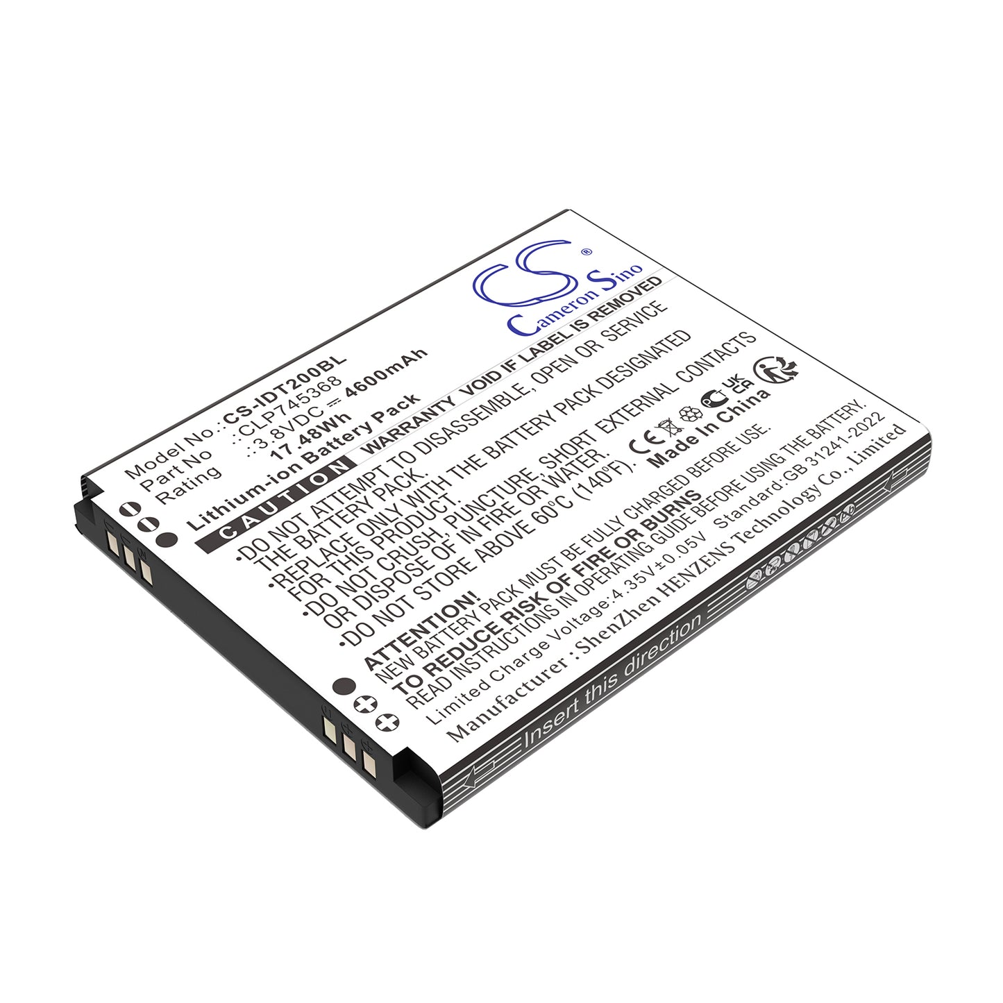 CS-IDT200BL Replacement Battery – Compatible with T3, X2P