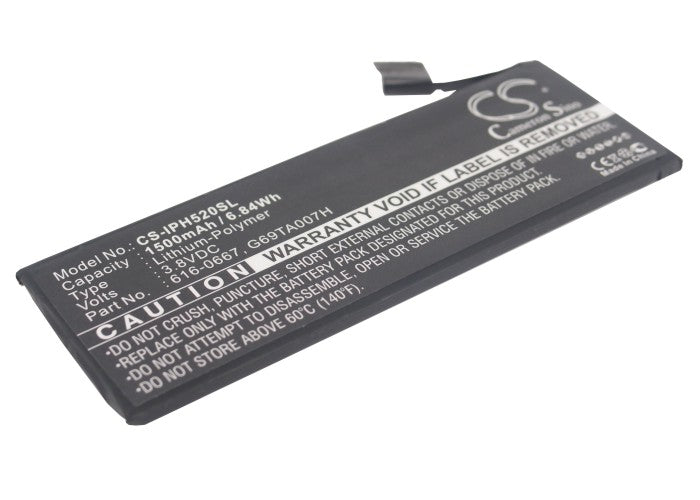 3.8V 1500mAh/5.70Wh Li-Polymer Mobile/SmartPhone Battery for Apple