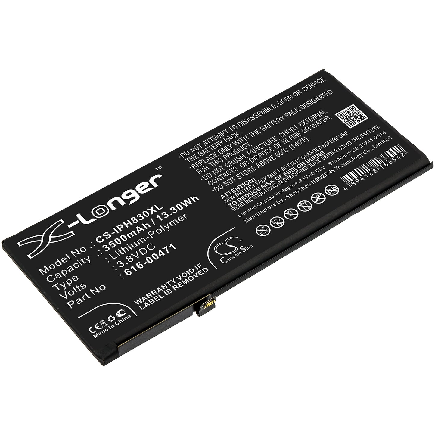 CS-IPH830XL Replacement Battery – Compatible with A1984, A2105, A2106, A2108, iPhone 11.8, iPhone XR