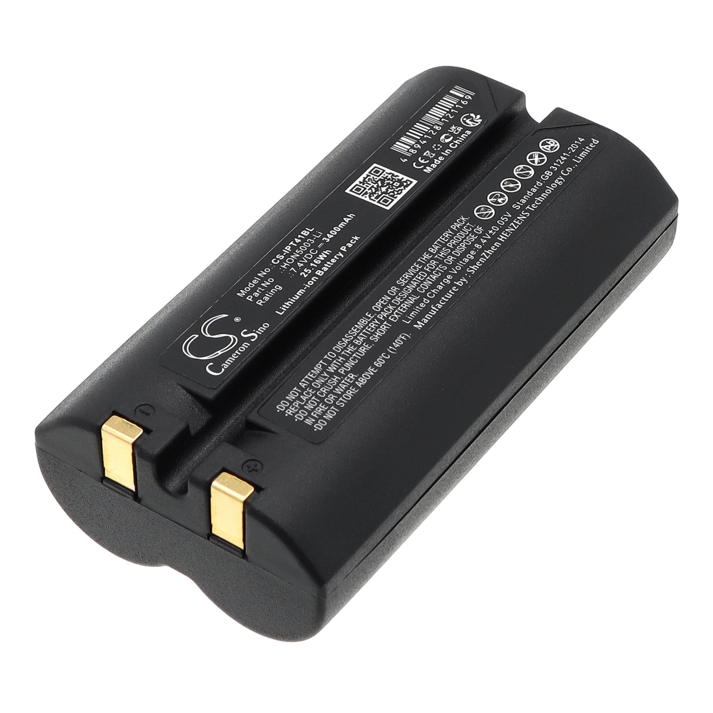 7.4V 3400mAh/25.16Wh Li-ion Barcode/Scanner Battery for Honeywell