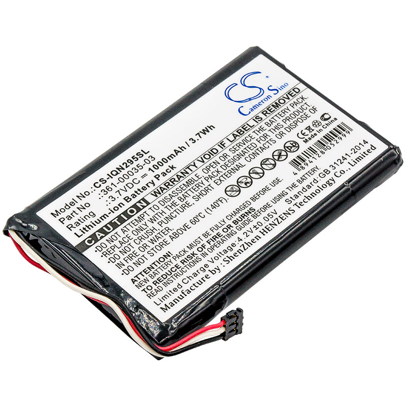3.7V 1000mAh/3.70Wh Li-ion GPS/Navigator Battery for Garmin