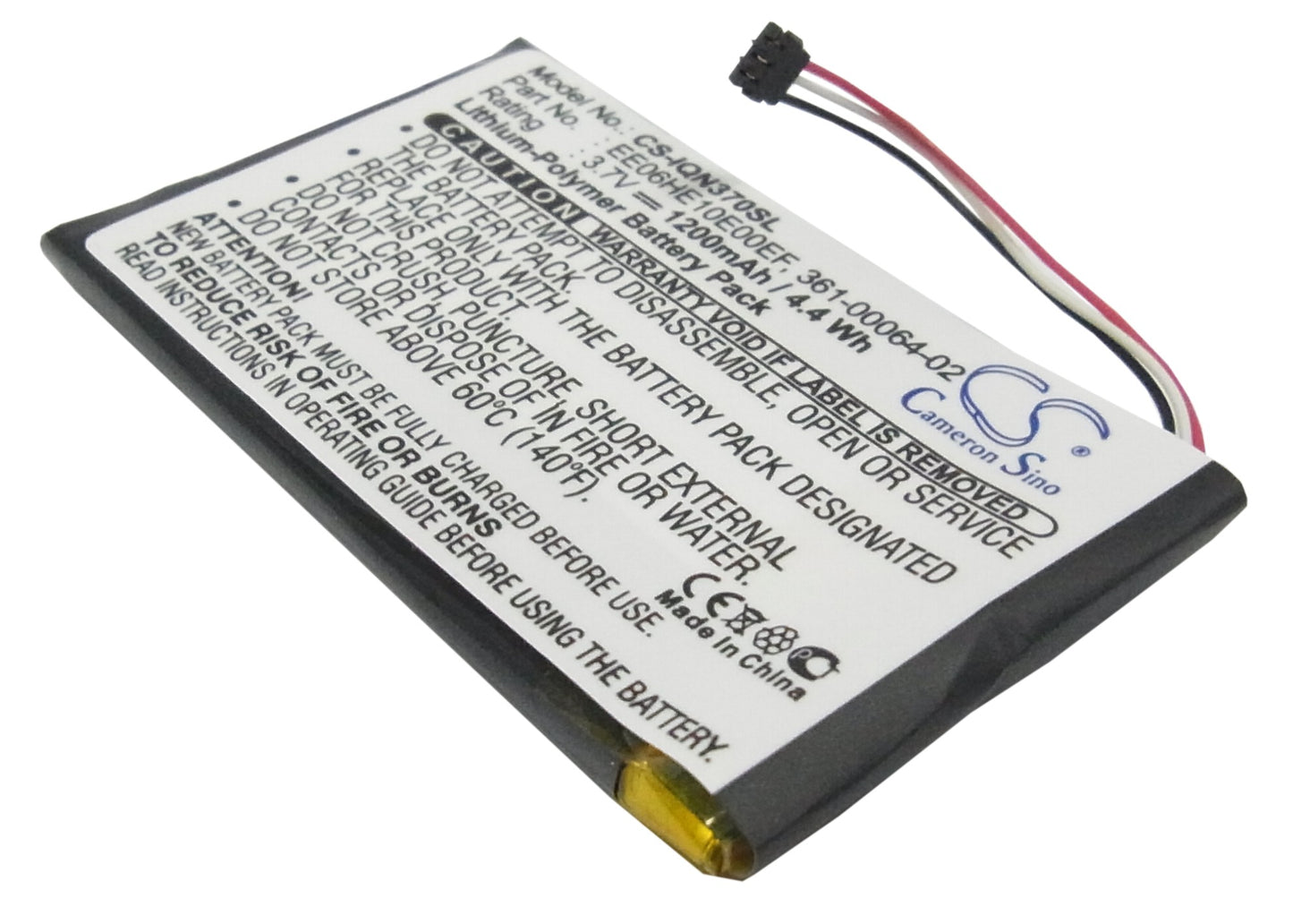 3.7V 1200mAh/4.4Wh Li-Polymer GPS/Navigator Battery for Garmin