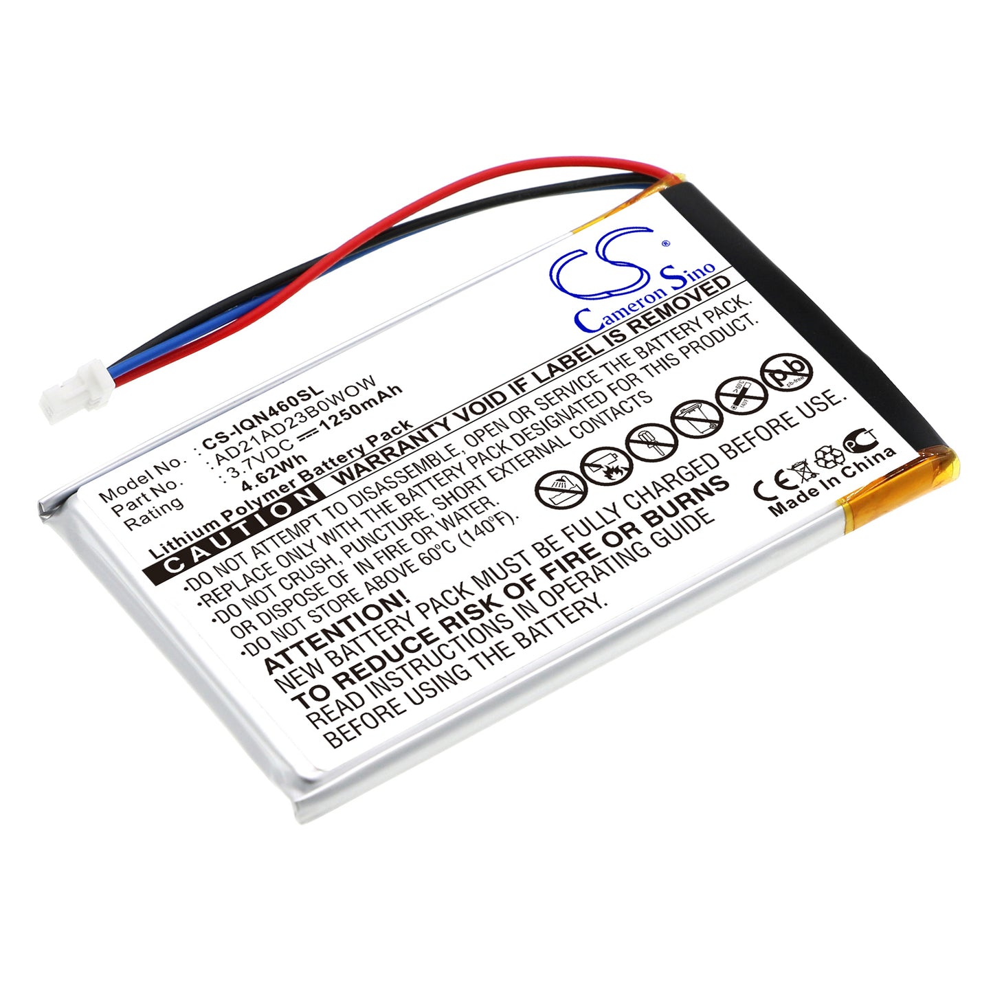 3.7V 1250mAh Li-Polymer GPS/Navigator Battery for Garmin