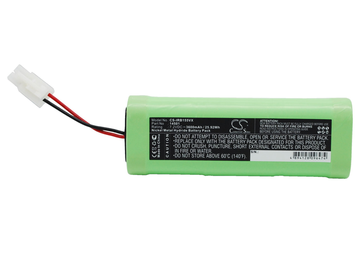 7.2V 3600mAh/25.92Wh Ni-MH Vacuum Battery for iRobot
