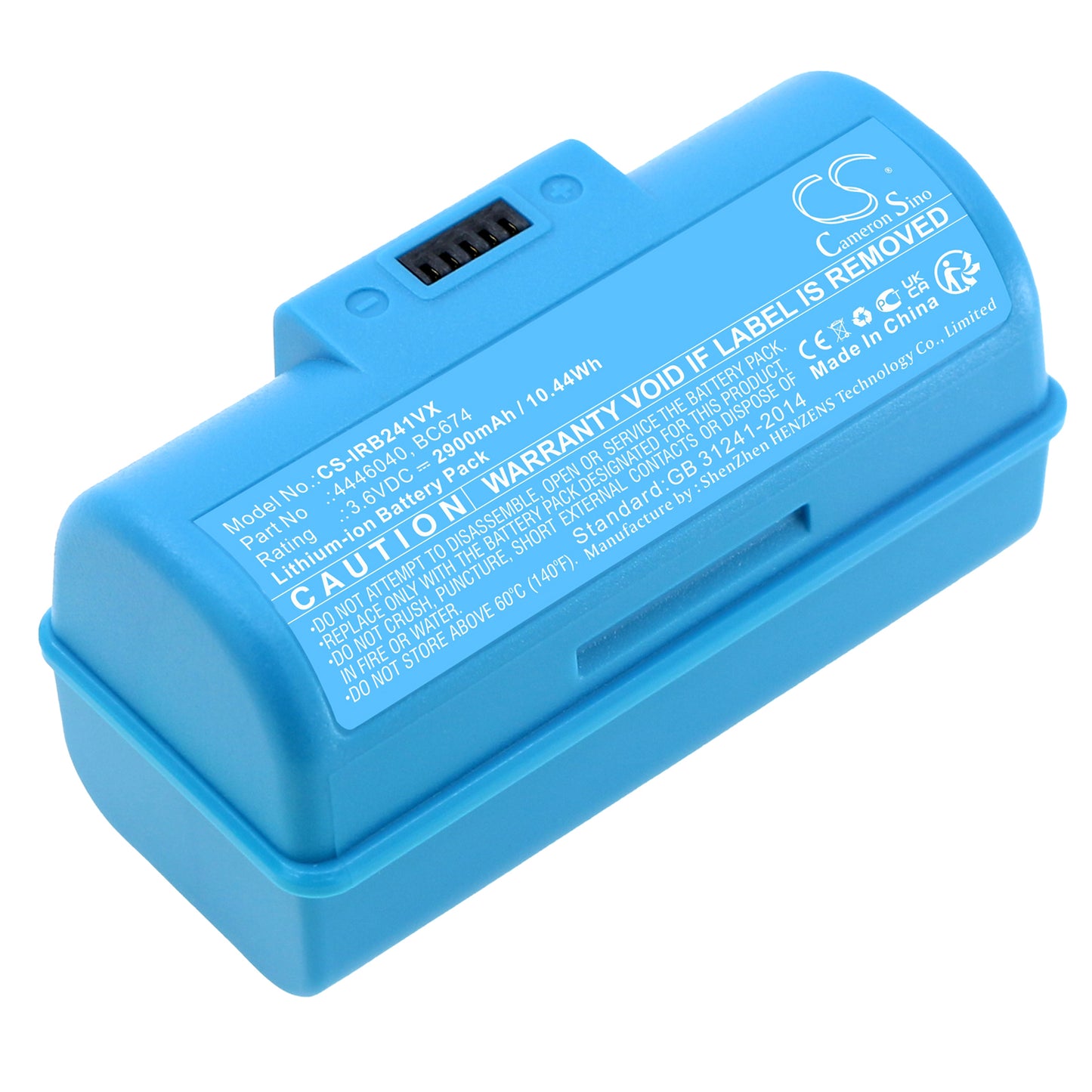 3.6V 2900mAh/10.44Wh Li-ion Vacuum Battery for iRobot