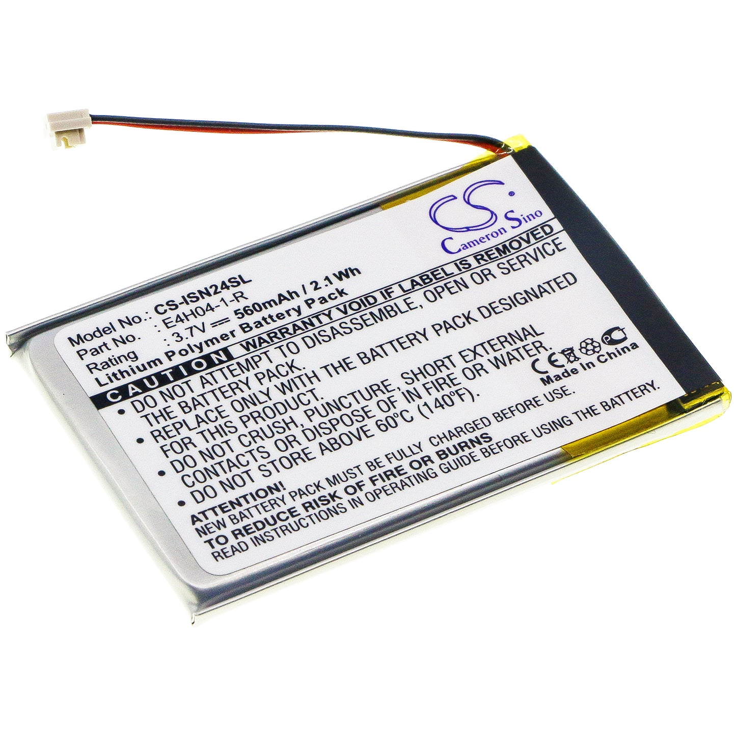 3.7V 560mAh/2.07Wh Li-Polymer MP3/MP4/PMP Battery for INSIGNIA
