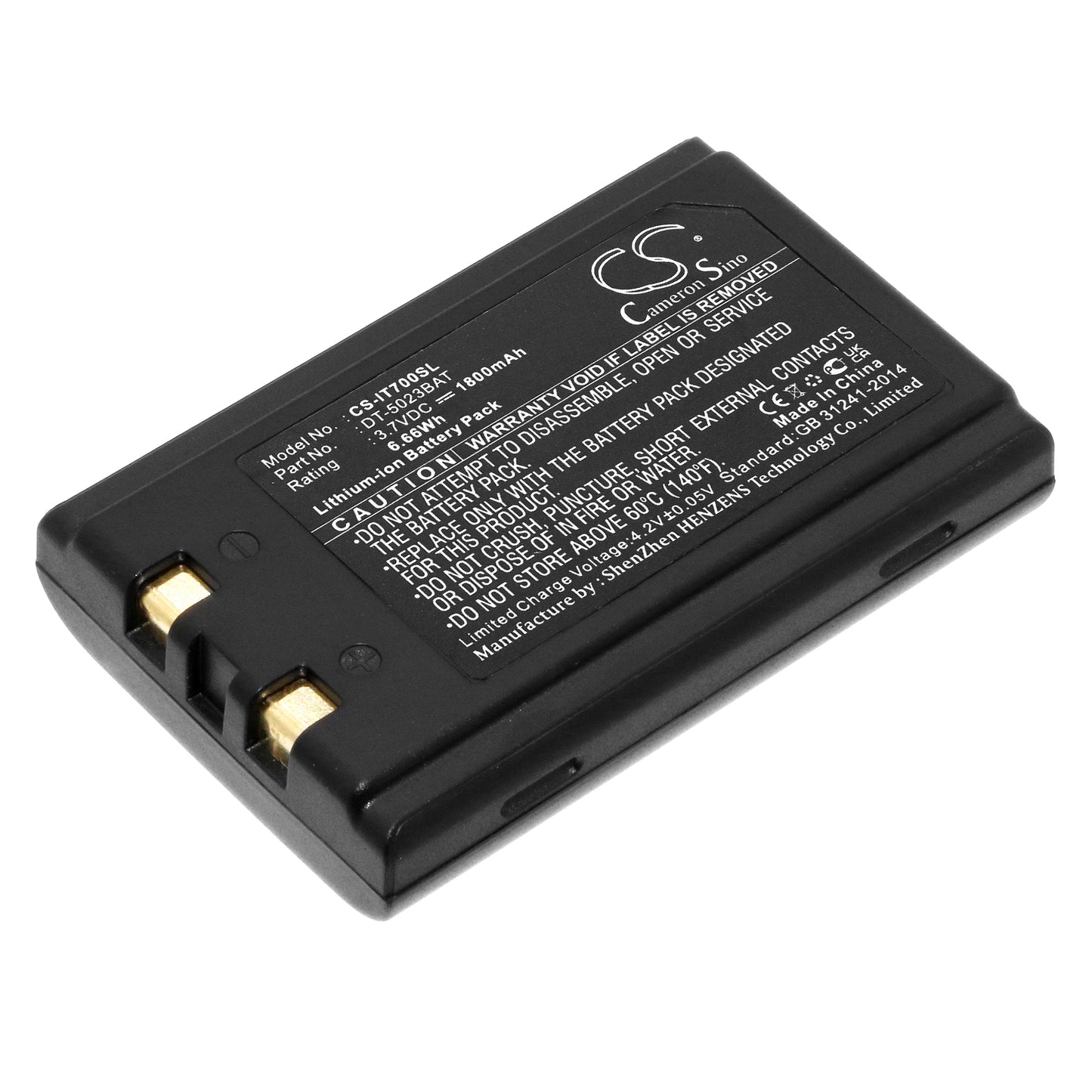 3.7V 1800mAh/6.66Wh Li-ion Barcode/Scanner Battery for Fujitsu
