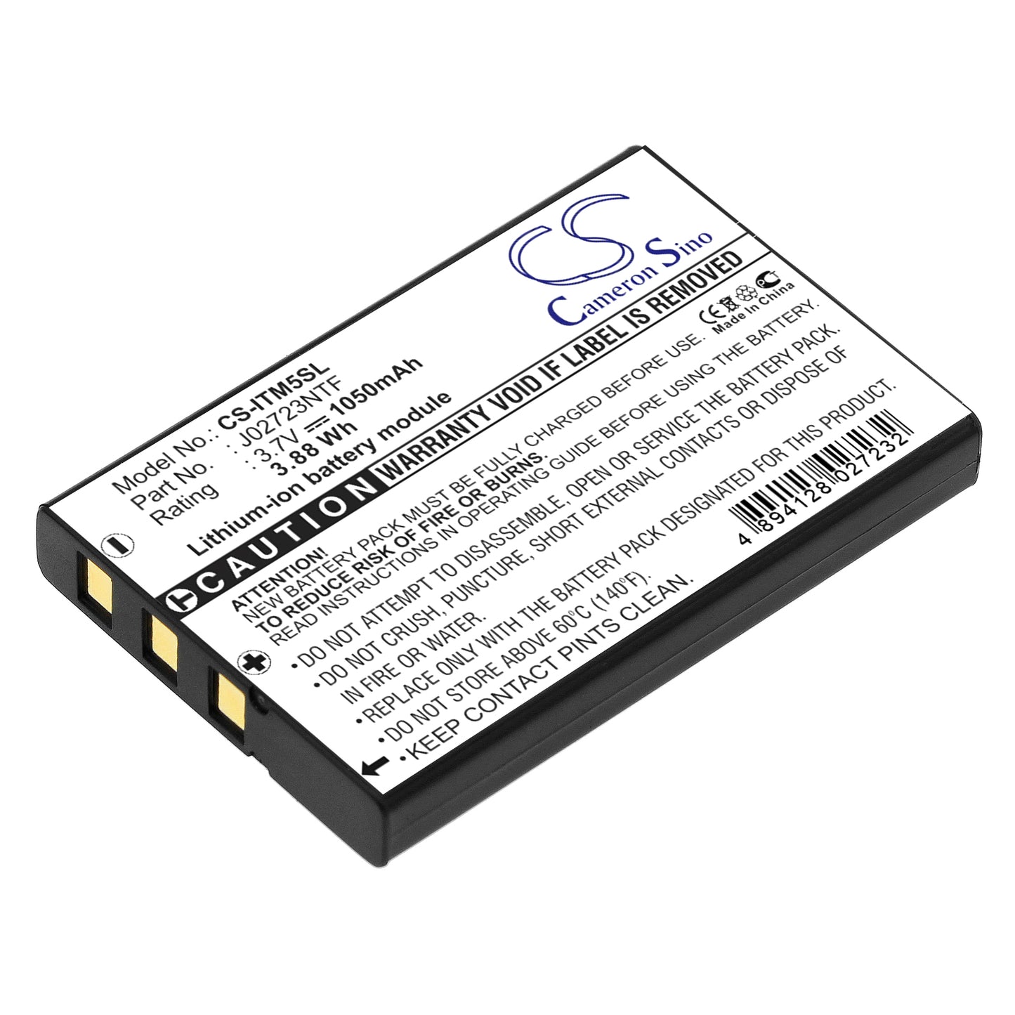 3.7V 1050mAh Li-ion GPS/Navigator Battery for i-Blue