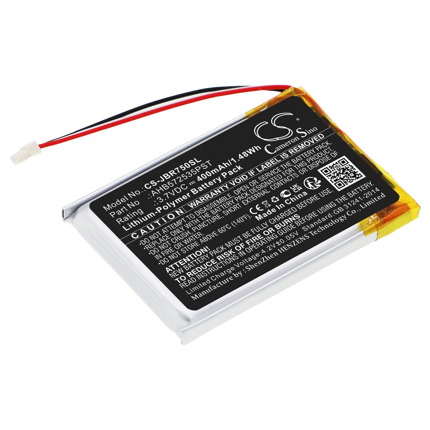 CS-JBR750SL Replacement Battery – Compatible with Evolve 75