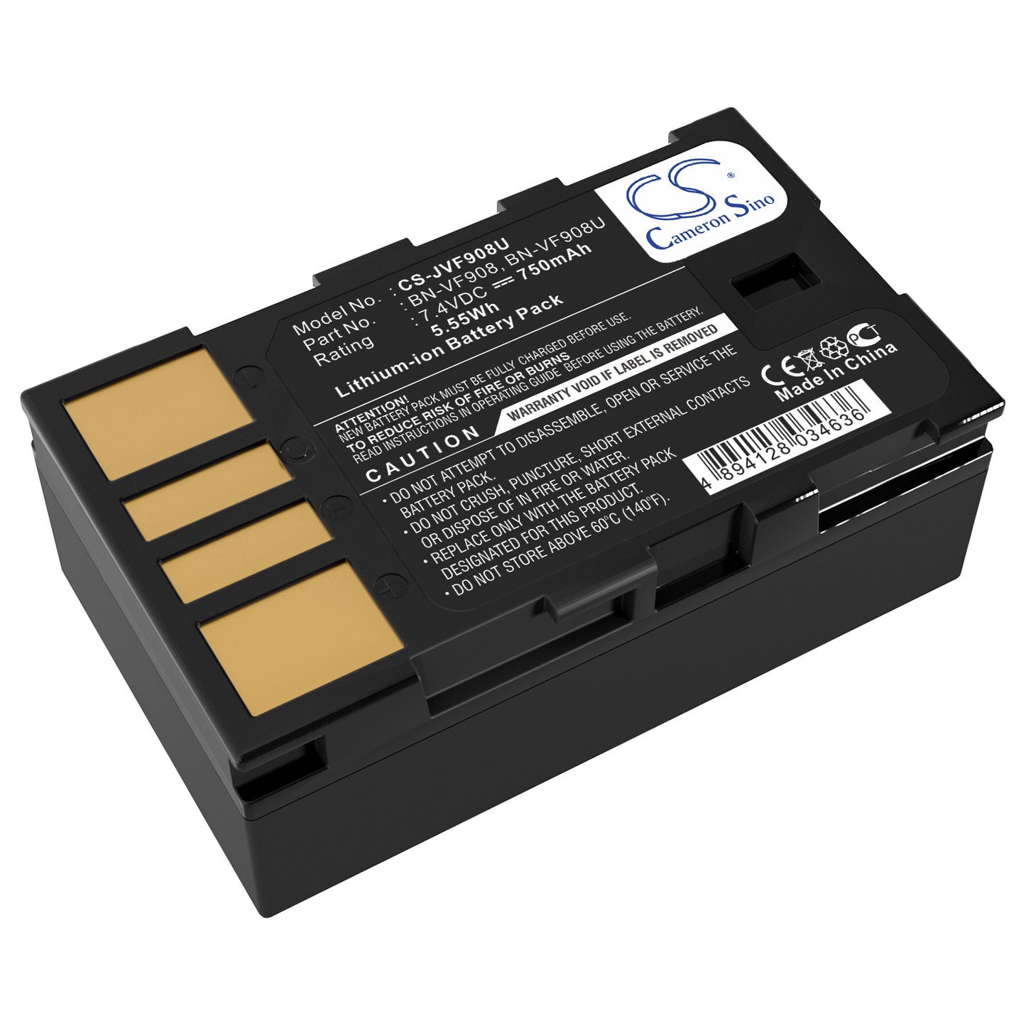 7.4V 750mAh Li-ion Camera Battery for JVC