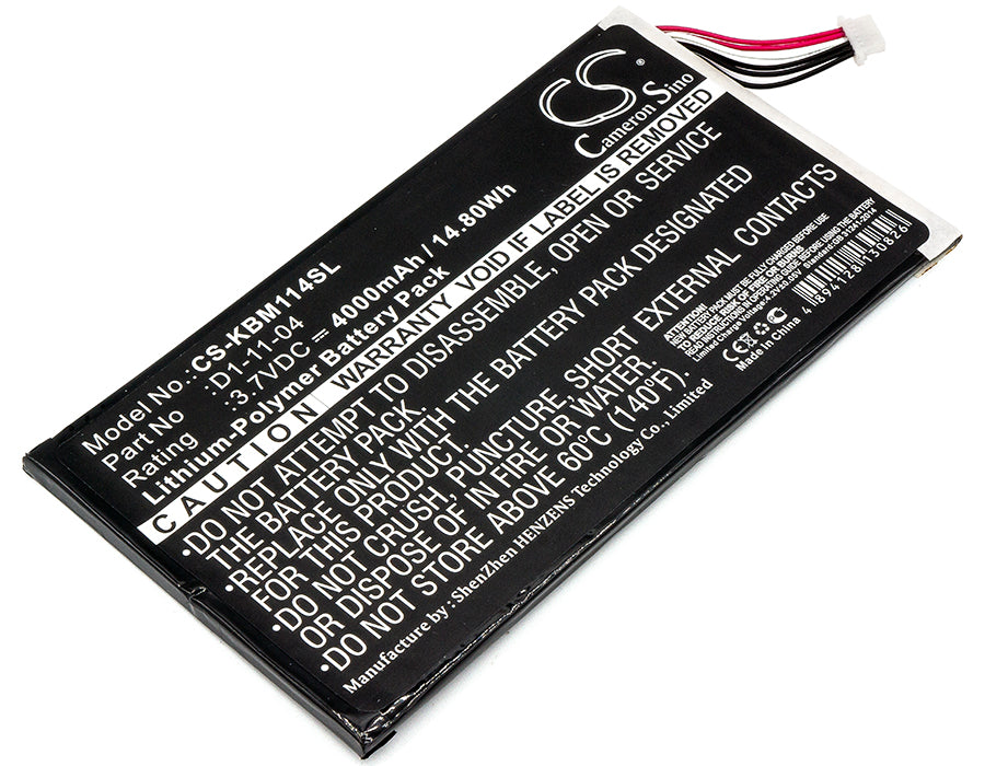 3.7V 4000mAh/14.80Wh Li-Polymer Ebook/eReader Battery for Kobo