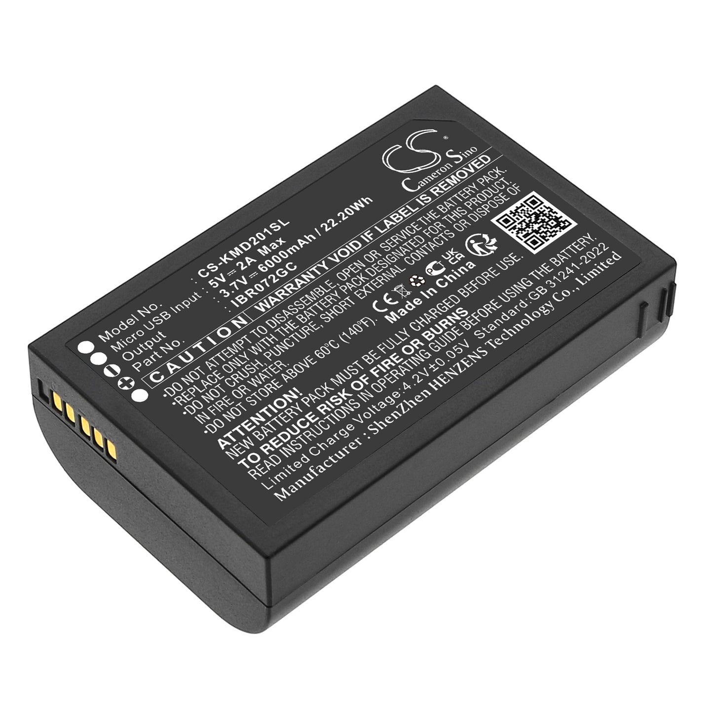 CS-KMD201SL Replacement Battery – Compatible with AD201-1, IBR072GC, kami