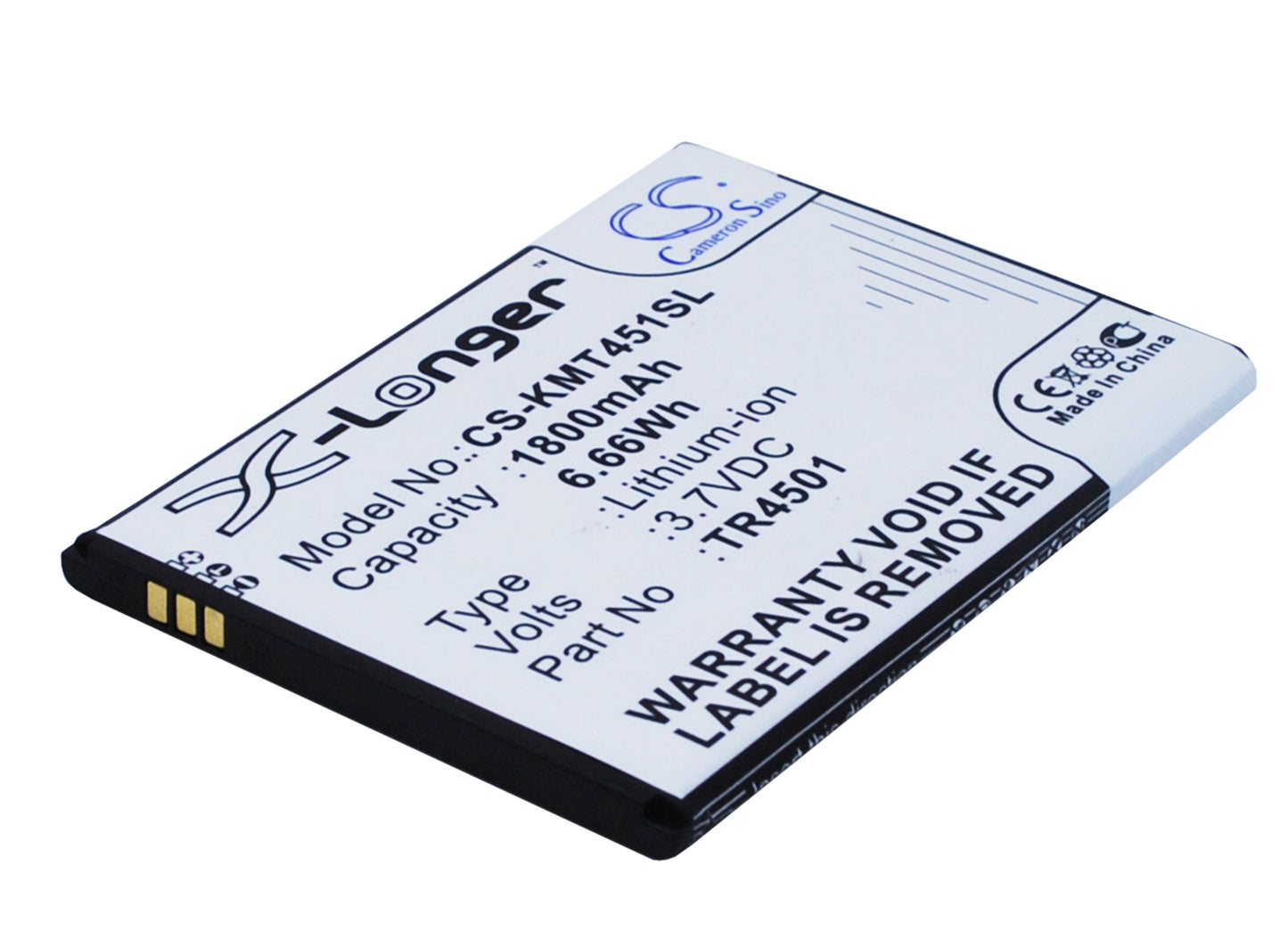 CS-KMT451SL Replacement Battery – Compatible with Trooper 451, Trooper 451 Dual SIM
