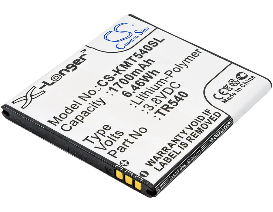 3.8V 1700mAh/6.46Wh Li-Polymer Mobile/SmartPhone Battery for KAZAM