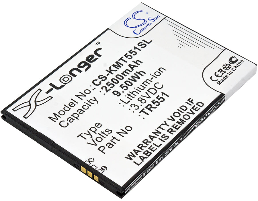 3.8V 2500mAh/9.50Wh Li-Polymer Mobile/SmartPhone Battery for KAZAM