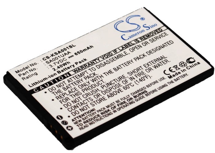 3.7V 650mAh Li-ion Mobile/SmartPhone Battery for Kyocera