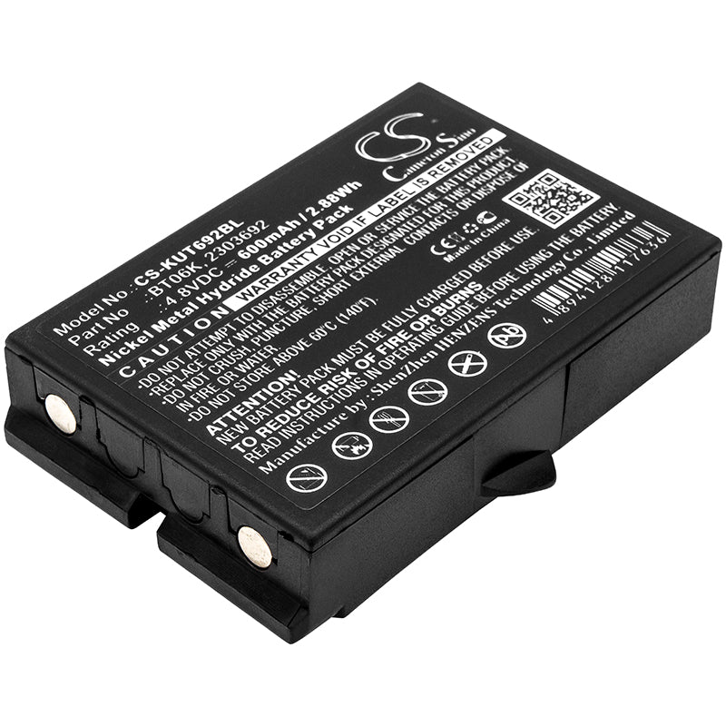 4.8V 600mAh Ni-MH Replacement Battery For IKUSI 2303692 BT06K