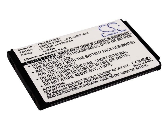 3.7V 830mAh Li-ion Mobile/SmartPhone Battery for LG
