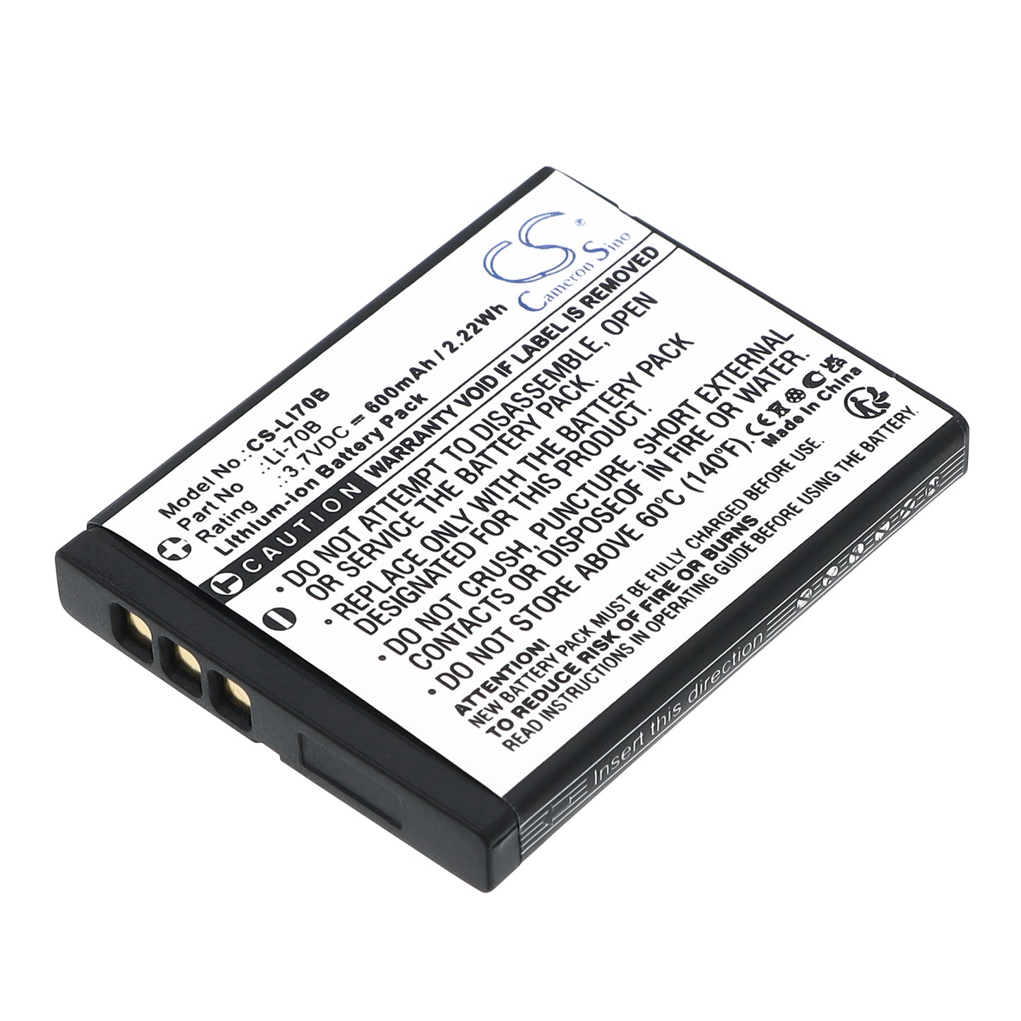 3.7V 600mAh Li-ion Camera Battery for OLYMPUS