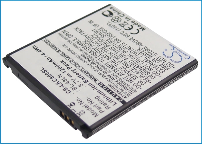 3.7V 1200mAh/4.44Wh Li-ion Mobile/SmartPhone Battery for LG