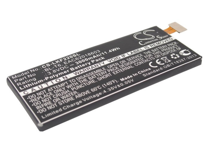 3.8V 3000mAh/11.4Wh Li-Polymer Mobile/SmartPhone Battery for LG