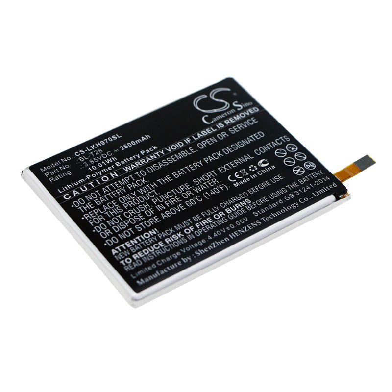 CS-LKH970SL Replacement Battery – Compatible with CV5A, H970, L-03K, LMQ610EM, LMQ610EMW, LMQ610FS, LMQ610NA, LMQ610NM, LMQ610YB, Q610MA, Q610TA, Q7 Alpha, Q7 Alpha LTE, Q7 Dual SIM, Q7 Dual SIM TD-LTE, Q7 Plus, Q7 TD-LTE, Q7+, Q7+ Dual SIM, Q7+ Dual SIM TD-LTE, Q7+ TD-LTE, Q720K, Q720L, Q725K, Q725L, Q725S