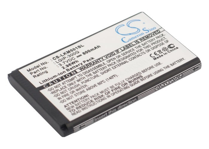 3.7V 800mAh Li-ion Mobile/SmartPhone Battery for LG