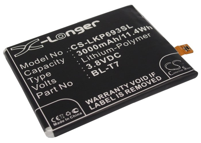 3.8V 3000mAh/11.40Wh Li-Polymer Mobile/SmartPhone Battery for LG