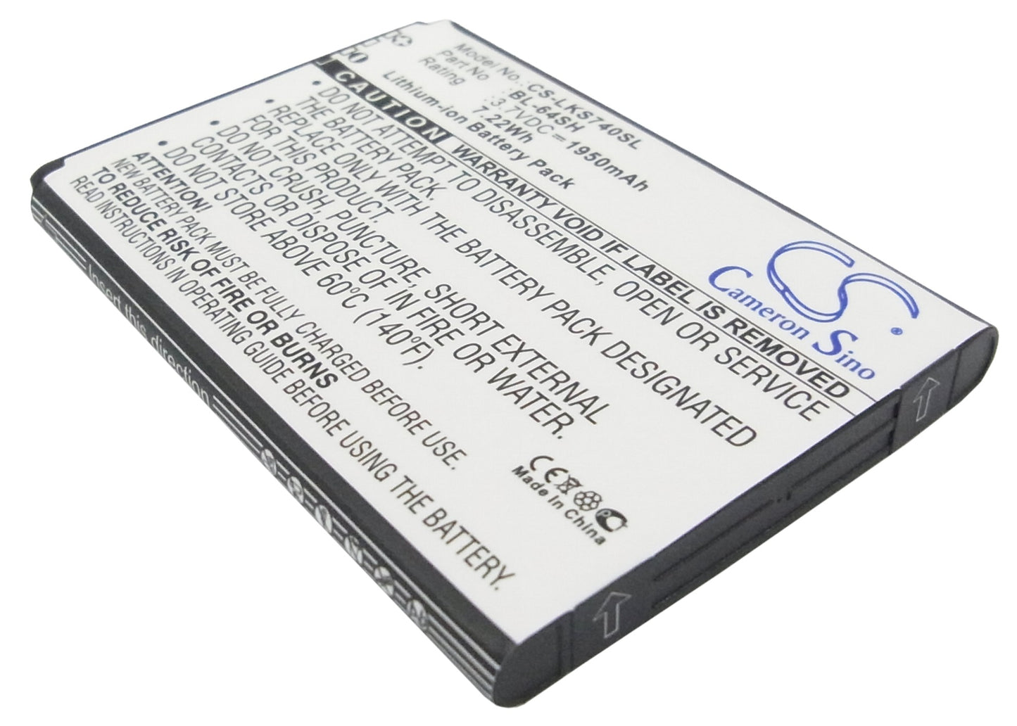 3.7V 1950mAh/7.22Wh Li-ion Mobile/SmartPhone Battery for LG