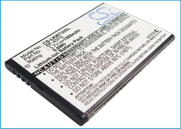 3.7V 1500mAh/5.55Wh Li-ion Mobile/SmartPhone Battery for LG
