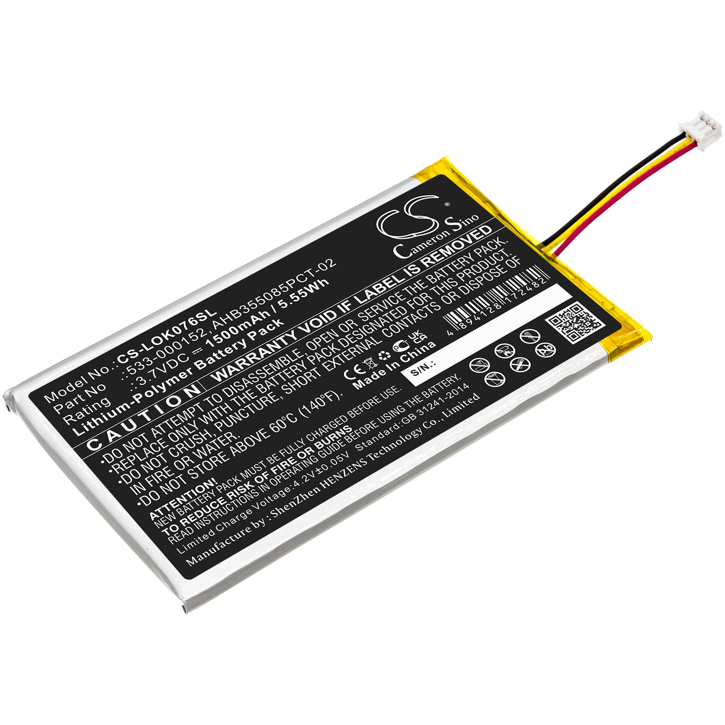 CS-LOK076SL Replacement Battery – Compatible with G913, G913 TKL, G915, G915TKL, YR0069, Y-R0069, YR0076