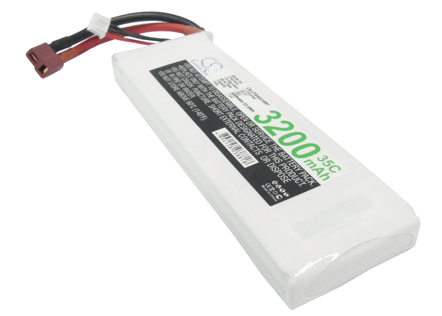 7.4V 3200mAh/23.68Wh Li-Polymer RC Hobby Battery for RC