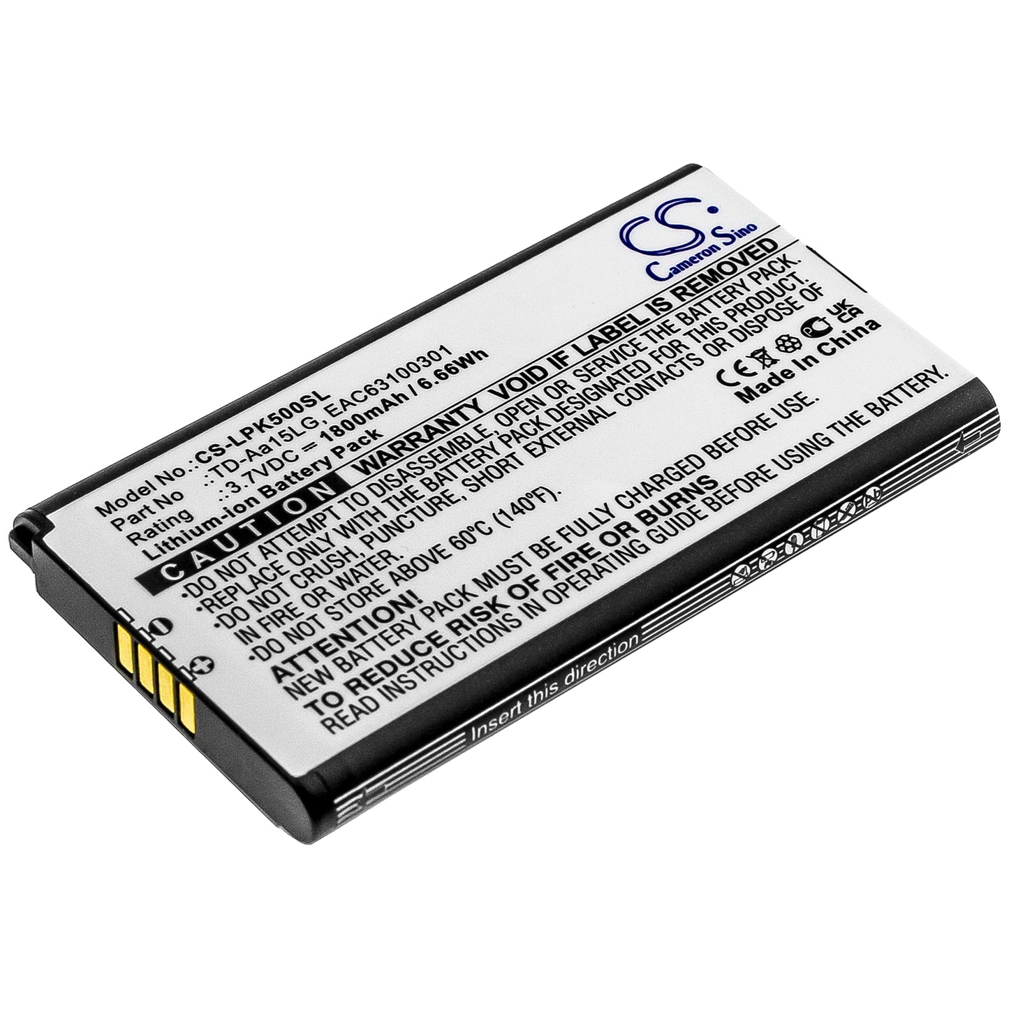 CS-LPK500SL Replacement Battery – Compatible with Music Flow P5, Music Flow P5 Strap, NP5550B, NP5550BR, NP5550WL, NP5558MC