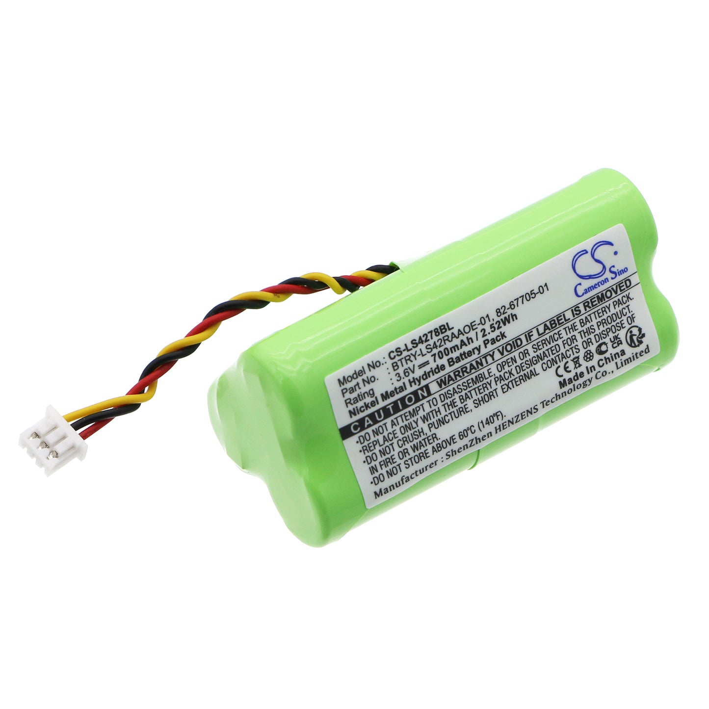 3.6V 700mAh/2.52Wh Ni-MH Barcode/Scanner Battery for Symbol