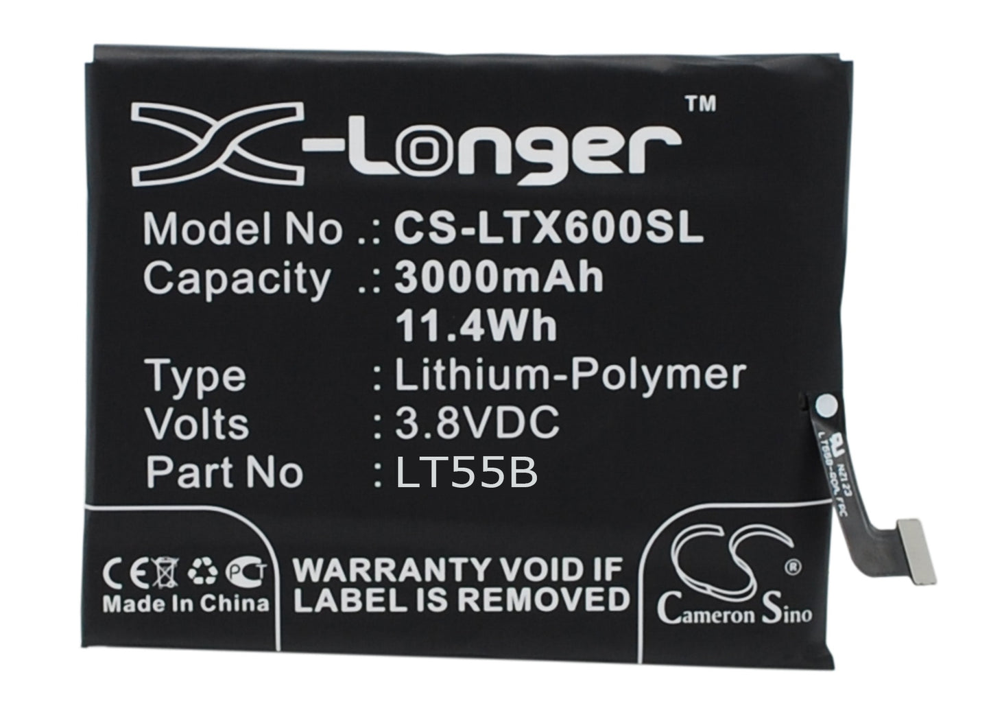 CS-LTX600SL Replacement Battery – Compatible with 1, LT55B, X600