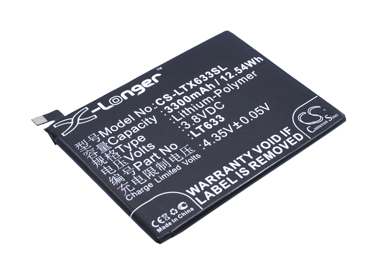 3.8VV 3300mAh/12.54Wh Li-Polymer Mobile/SmartPhone Battery for LeTV