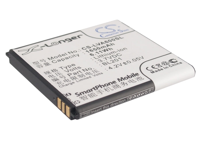 3.7V 1650mAh/6.11Wh Li-ion Mobile/SmartPhone Battery for Lenovo