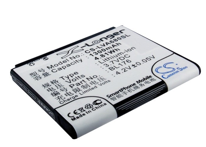3.7V 1300mAh/4.81Wh Li-ion Mobile/SmartPhone Battery for Lenovo