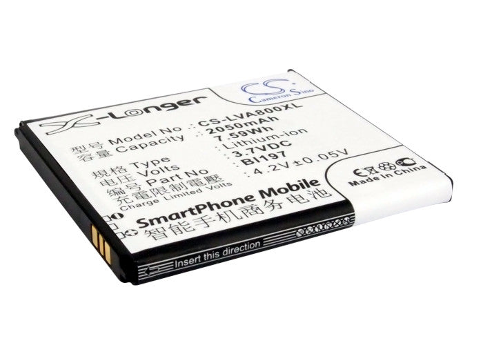 3.7V 2050mAh/7.59Wh Li-ion Mobile/SmartPhone Battery for Lenovo