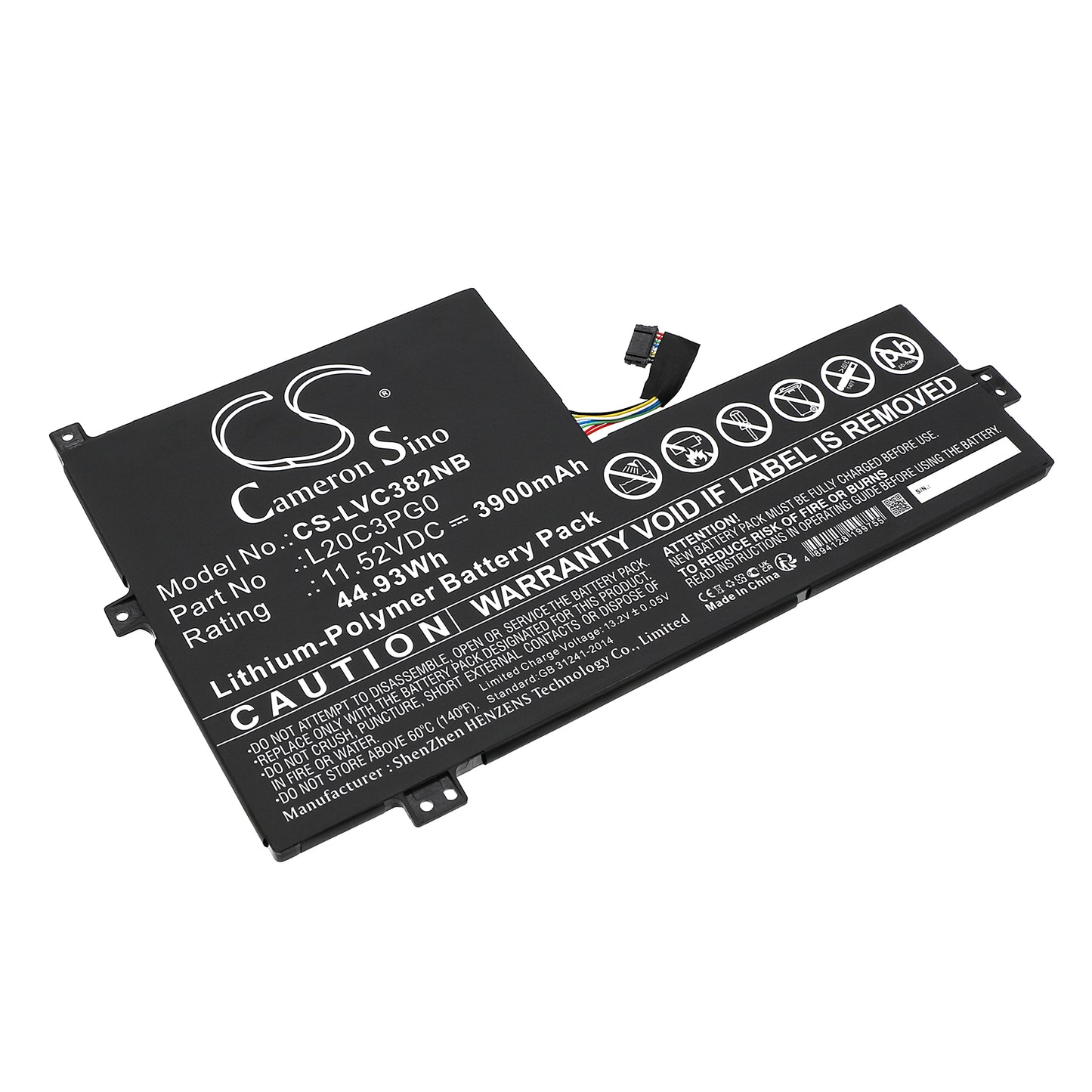 CS-LVC382NB Replacement Battery – Compatible with 100e Chromebook Gen 3 82UY0001, 100e Chromebook Gen 3 82UY0002, 100e Chromebook Gen 3 82UY0002, 100e Chromebook Gen 3 82UY0002, 100e Chromebook Gen 3 82UY0002, 100e Chromebook Gen 3 82UY0003, 100e Chromebook Gen 3 82UY0003, 100e Chromebook Gen 3 82UY0003, 100e Chromebook Gen 3 82UY0009, 100e Chromebook Gen 3 82V00004, 100e Chromebook Gen 3 82V0000B, 100w Gen 3 (AMD) 82HY000ACF, 100w Gen 3 (AMD) 82HY000BCK, 100w Gen 3 (AMD) 82HY000BMH, 100w Gen 3