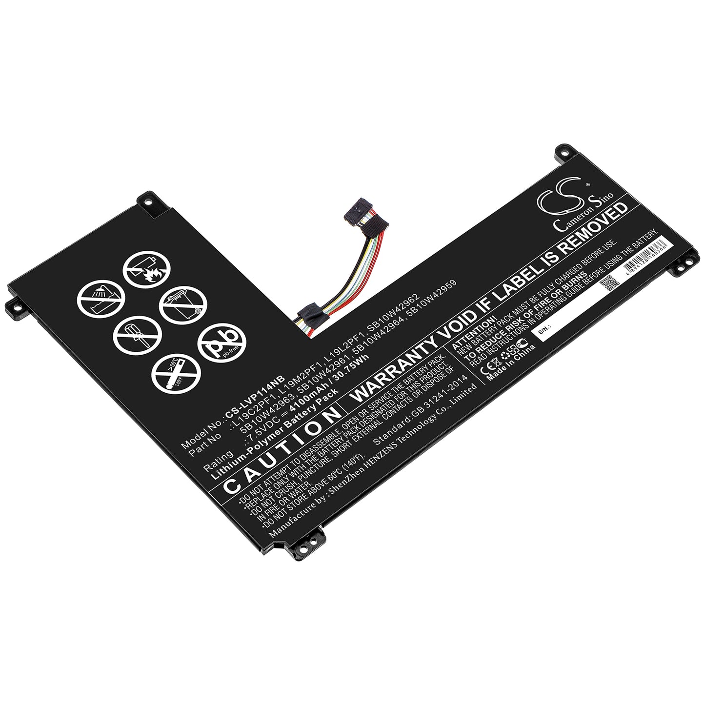 CS-LVP114NB Replacement Battery – Compatible with IdeaPad 1 11ADA05 82GV0002ID, IdeaPad 1 11ADA05 82GV0009ID, IdeaPad 1 11ADA05 82GV000JID, IdeaPad 1 11ADA05 82GV000RJP, IdeaPad 1 11ADA05 82GV0011TW, IdeaPad 1 11ADA05 82GV0018MJ, IdeaPad 1 11ADA05 82GV001HGE, IdeaPad 1 11ADA05 82GV001QAX, IdeaPad 1 11ADA05 82GV001SUK, IdeaPad 1 11ADA05 82GV0020GE, IdeaPad 1 11ADA05 82GV0027AX, IdeaPad 1 11ADA05 82GV0029MB, IdeaPad 1 11ADA05 82GV002GID, IdeaPad 1 11ADA05 82GV002PIV, IdeaPad 1 11ADA05 82GV002RSB,