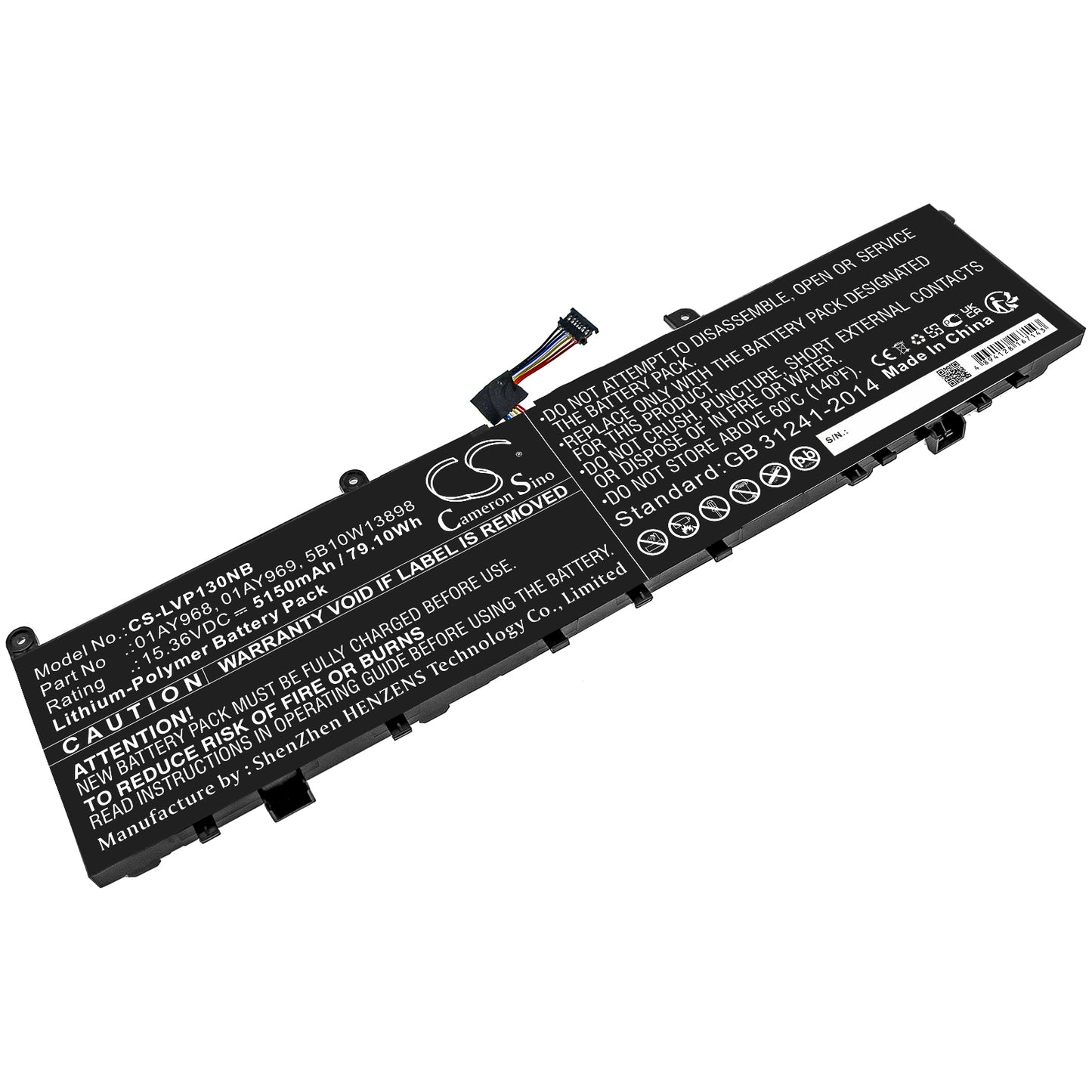 CS-LVP130NB Replacement Battery – Compatible with ThinkPad P1, ThinkPad P1 (20MD0001GE), ThinkPad P1 (20MD000DGE), ThinkPad P1 (20MD000NGE), ThinkPad P1 (20MD000SGE), ThinkPad P1 2019, ThinkPad P1 Gen 1, ThinkPad P1-20MD002LUS, ThinkPad P1-20MDA00DCD, ThinkPad X1 Extreme, ThinkPad X1 Extreme 2019, ThinkPad X1 Extreme 2019 20QV0, Thinkpad x1 Extreme 20MF000BUS, ThinkPad X1 Extreme Gen 2, ThinkPad X1 Extreme-20MF000XGE, ThinkPad X1 YINSHI 20MFA000CD, ThinkPad X1 YINSHI 20MFA002CD