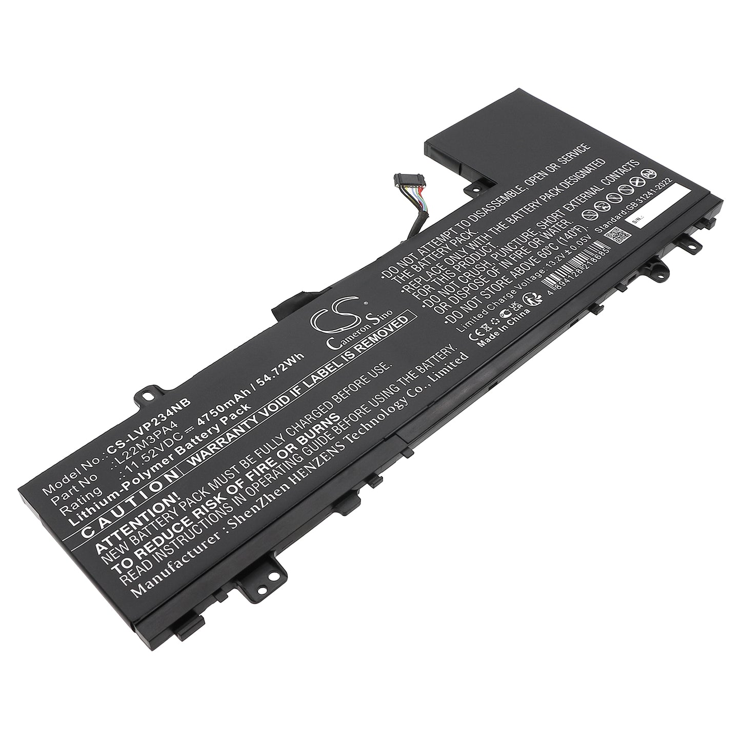 CS-LVP234NB Replacement Battery – Compatible with IdeaPad Slim 5 14ABR8 82XE0001, IdeaPad Slim 5 14ABR8 82XE0002, IdeaPad Slim 5 14ABR8 82XE0003, IdeaPad Slim 5 14ABR8 82XE0004, IdeaPad Slim 5 14ABR8 82XE0005, IdeaPad Slim 5 14ABR8 82XE0006, IdeaPad Slim 5 14ABR8 82XE0007, IdeaPad Slim 5 14ABR8 82XE0008, IdeaPad Slim 5 14ABR8 82XE0009, IdeaPad Slim 5 14ABR8 82XE000A, IdeaPad Slim 5 14ABR8 82XE000B, IdeaPad Slim 5 14ABR8 82XE000C, IdeaPad Slim 5 14ABR8 82XE000D, IdeaPad Slim 5 14ABR8 82XE000E,