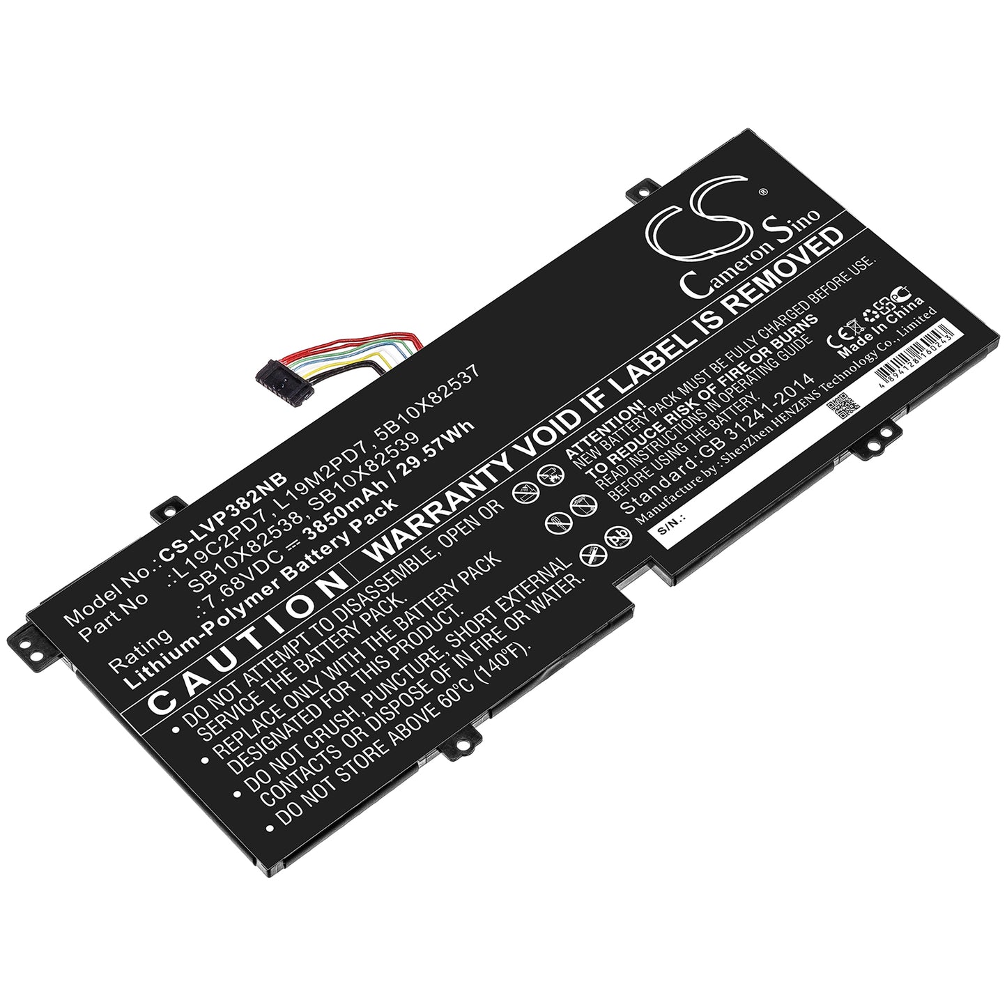 CS-LVP382NB Replacement Battery – Compatible with IdeaPad 3 10IGL5 (82AT), IdeaPad Duet 3 10IGL5, IdeaPad Duet 3 10IGL5 82AT0004, IdeaPad Duet 3 10IGL5 82AT0006, IdeaPad Duet 3 10IGL5 82AT0008, IdeaPad Duet 3 10IGL5 82AT000D, IdeaPad Duet 3 10IGL5 82AT000F, IdeaPad Duet 3 10IGL5 82AT000L, IdeaPad Duet 3 10IGL5 82AT000N, IdeaPad Duet 3 10IGL5 82AT001Y, IdeaPad Duet 3 10IGL5 82AT0027, IdeaPad Duet 3 10IGL5 82AT002E, IdeaPad Duet 3 10IGL5 82AT002G, IdeaPad Duet 3 10IGL5 82AT002P, IdeaPad Duet 3