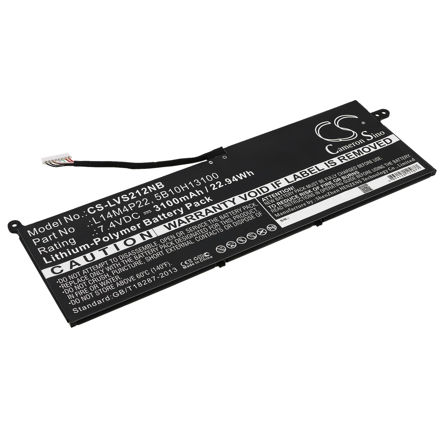 7.4V 3100mAh/22.94Wh Li-Polymer Notebook/Laptop Battery for Lenovo