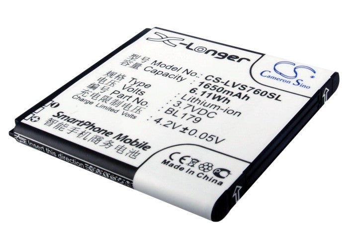 3.7V 1650mAh/6.11Wh Li-ion Mobile/SmartPhone Battery for Lenovo