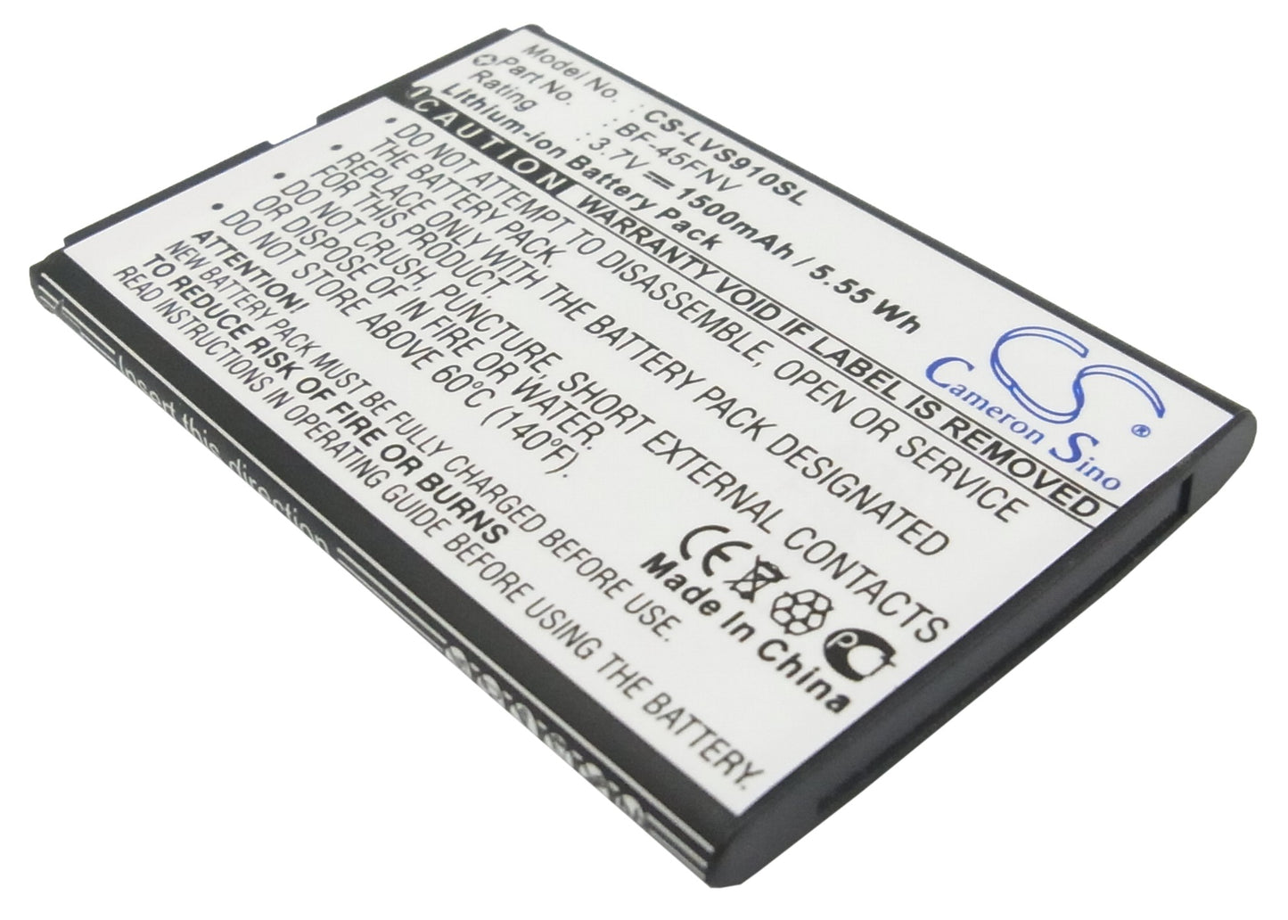 3.7V 1500mAh Li-ion Mobile/SmartPhone Battery for LG