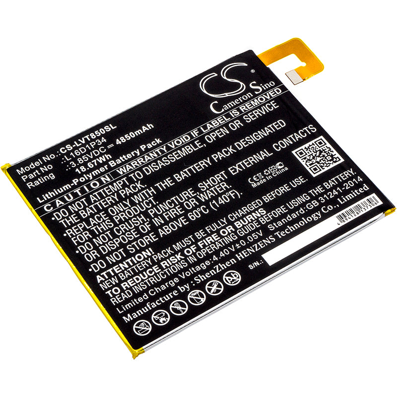 3.85V 4850mAh/18.67Wh Li-Polymer Tablet Battery for Lenovo