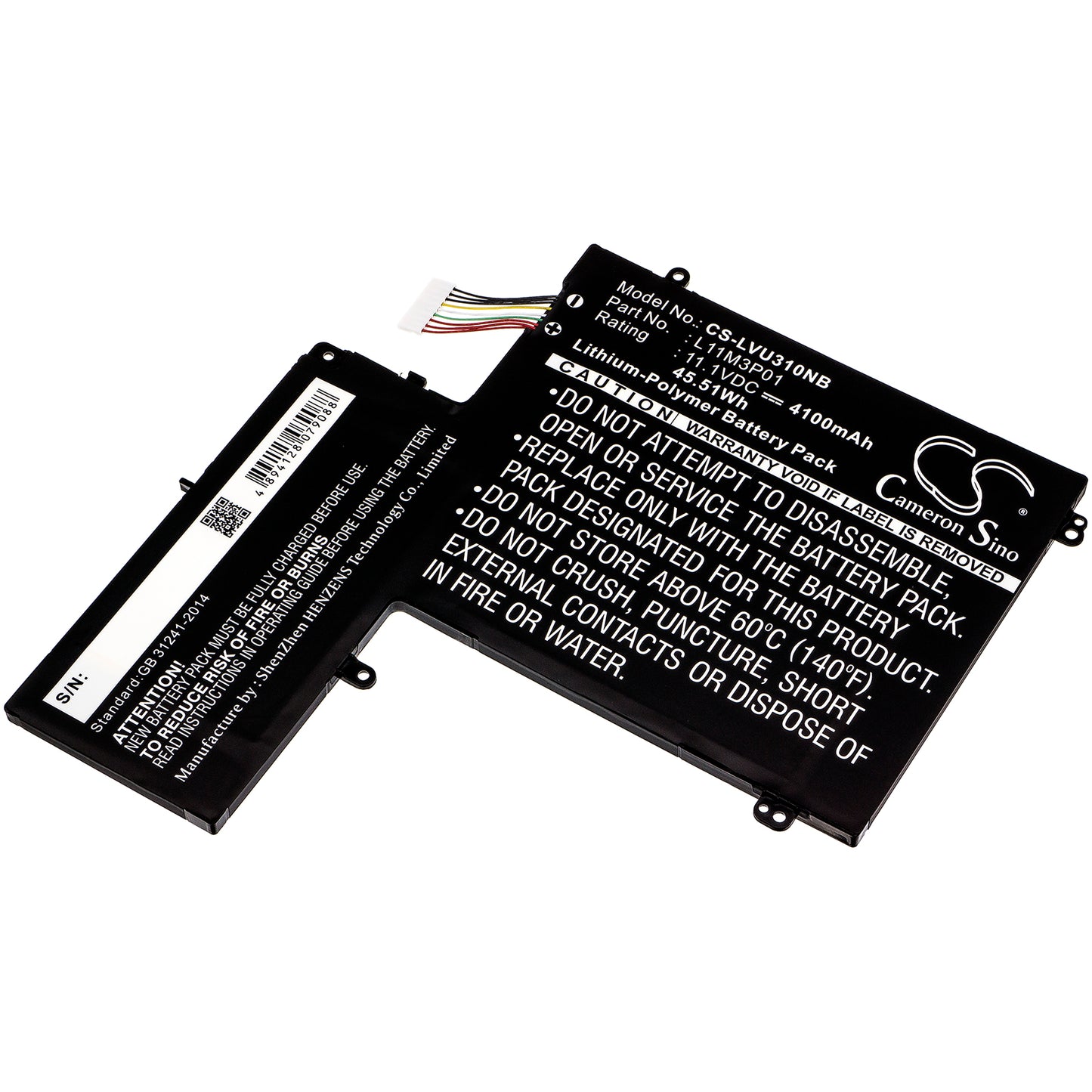 11.1V 4100mAh/45.51Wh Li-Polymer Notebook/Laptop Battery for Lenovo