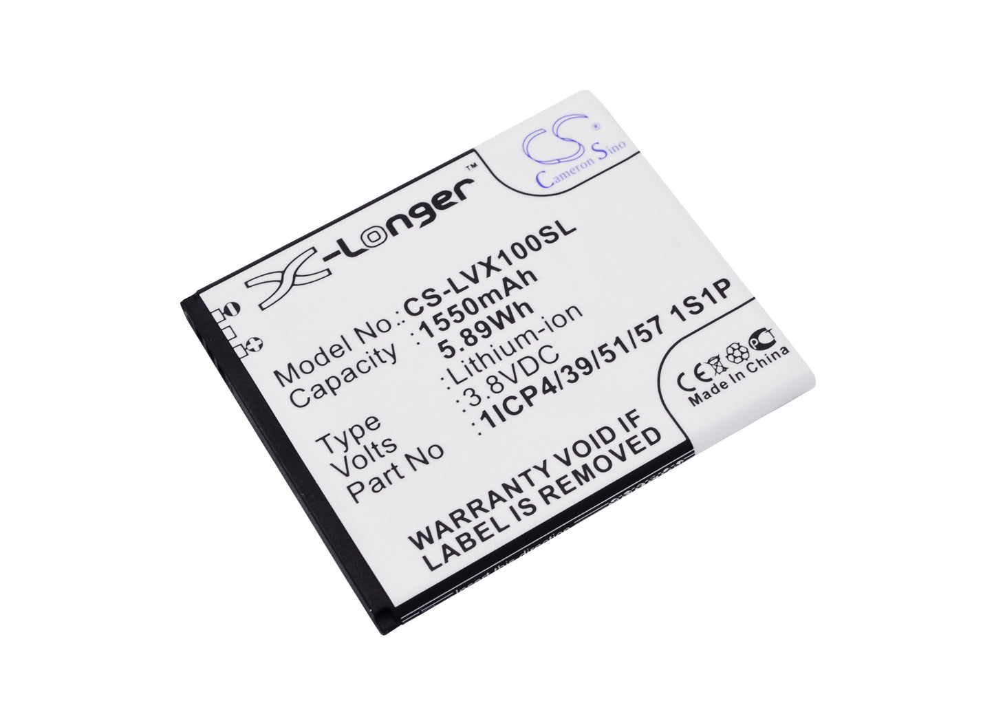 3.8V 1550mAh/5.89Wh Li-ion Mobile/SmartPhone Battery for LAVA